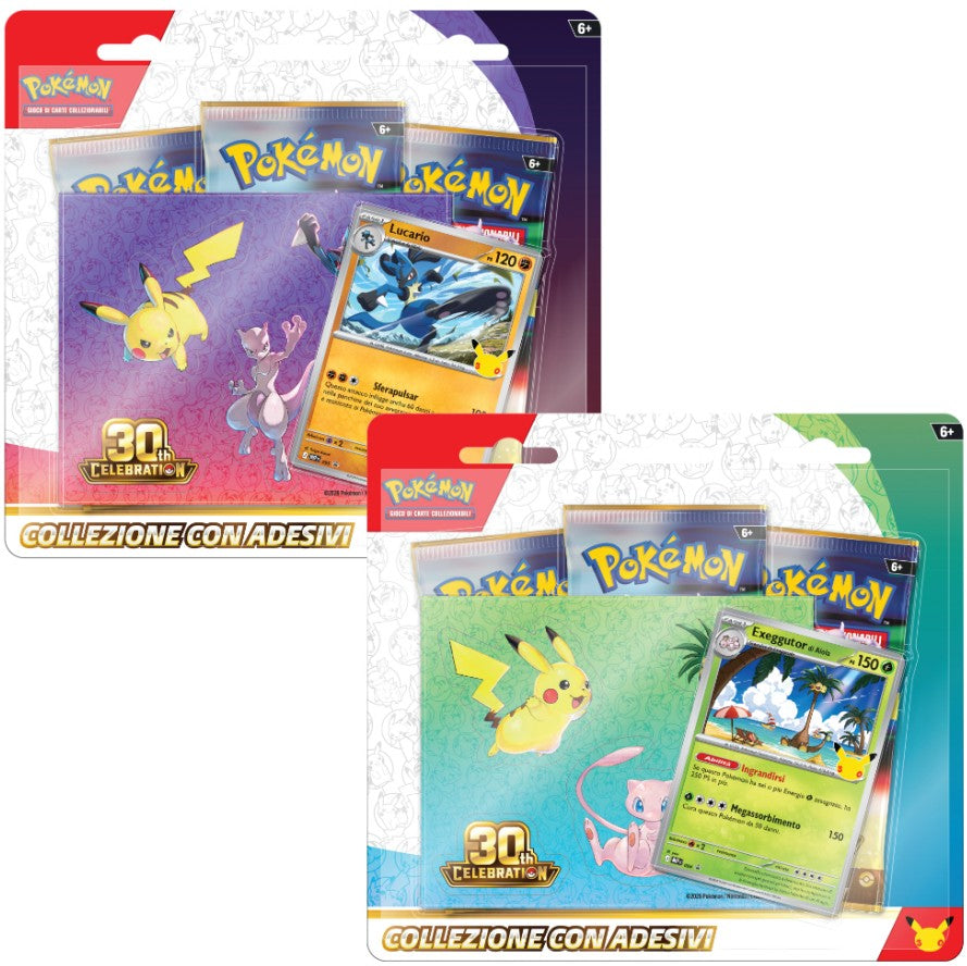 Pokémon 30th,collezione con adesivo (assortito)