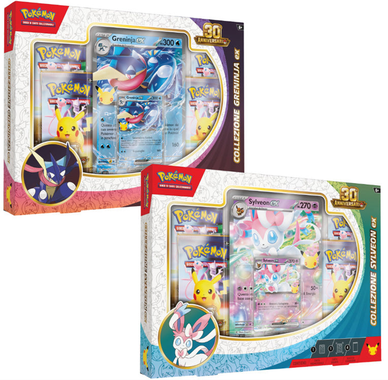 Pokémon 30th,collezione Greninja e Sylveon ex
